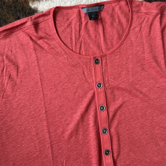 John Varvatos Linen Shirt | Size XXL | Brand New | Orange/Red | Retails $300+ - Picture 2 of 8